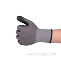 Hespax Breathable 15G Microfoam Nitrile Gloves Dotted Wear